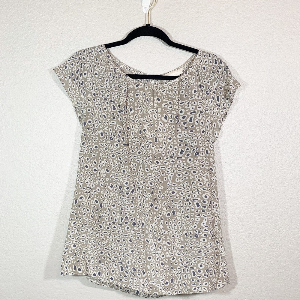 Banana Republic Short Sleeve Silk Blouse